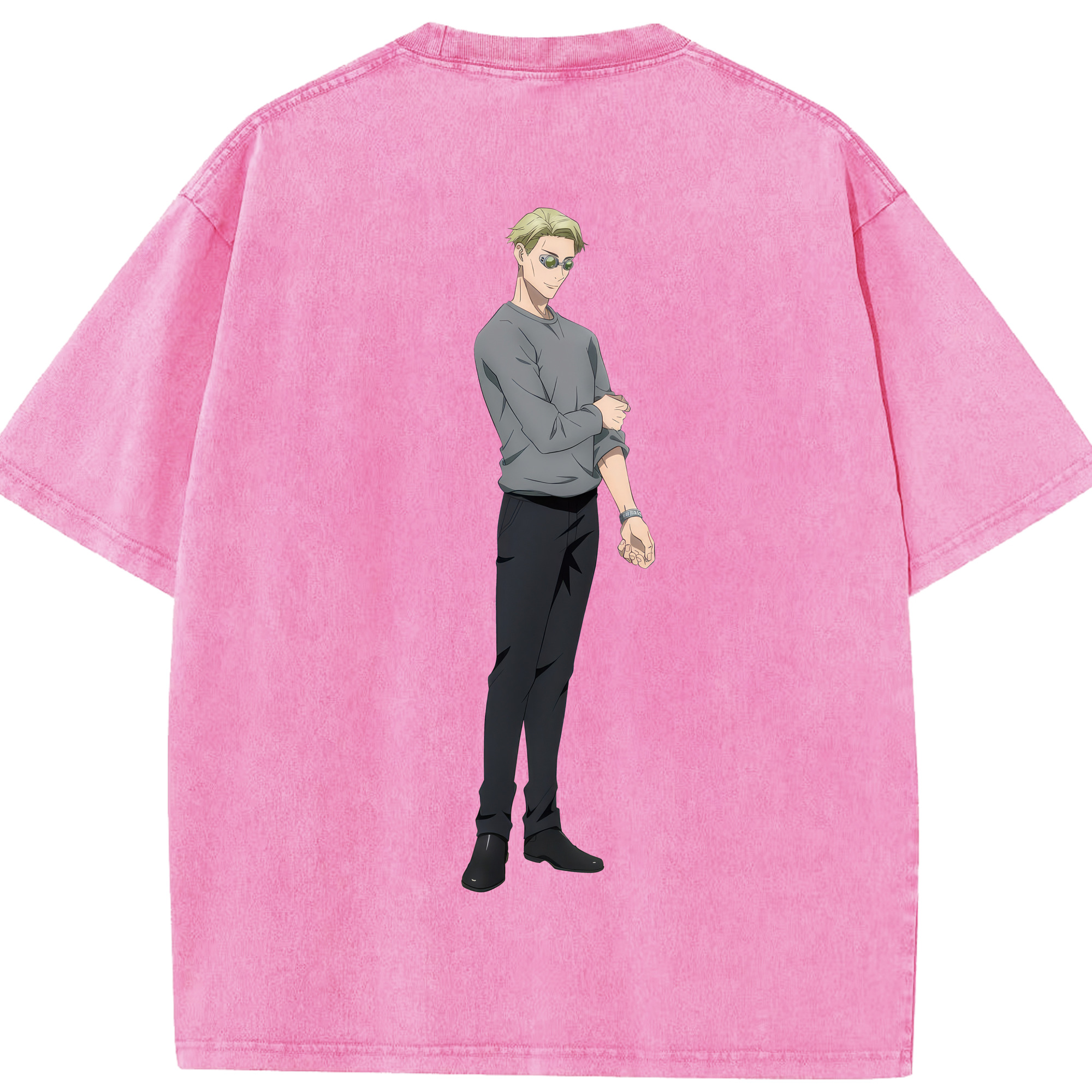 （画像用） 呪術廻戦 Jujutsu Kaisen 綿100% ヴィンテージ風 半袖Tシャツ（背面プリント）